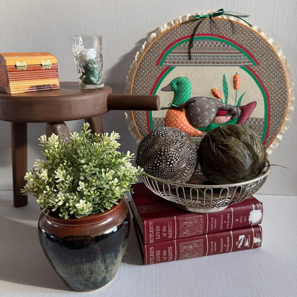 Vintage Silver Plated on Steel Wire Fruit Basket Mid-century Modern Cottagecore